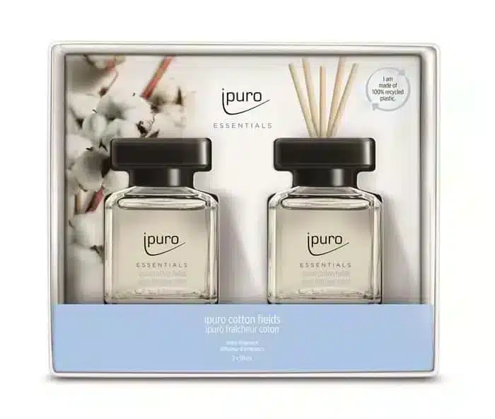 Ipuro Essentials Cotton Fields geurstokjes set van 2x50 ml voor een frisse geur in huis