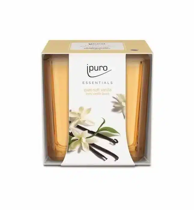 Ipuro Essentials Soft Vanilla geurkaars van 125 g voor een zachte vanillesfeer in huis