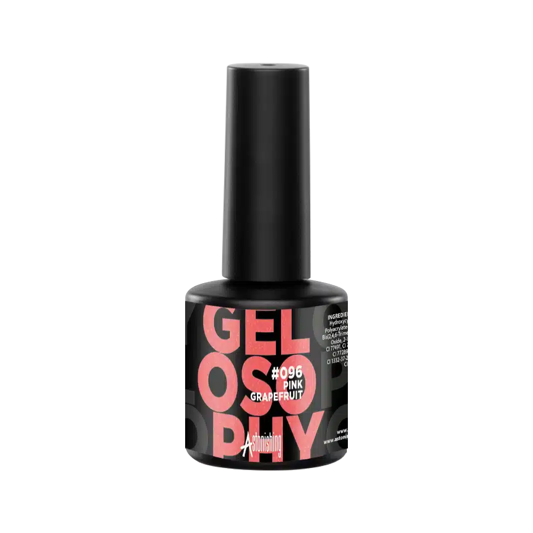 Astonishing Gelosophy #096 Pink Grapefruit 15ml, roze gellak voor een frisse, langhoudende manicure
