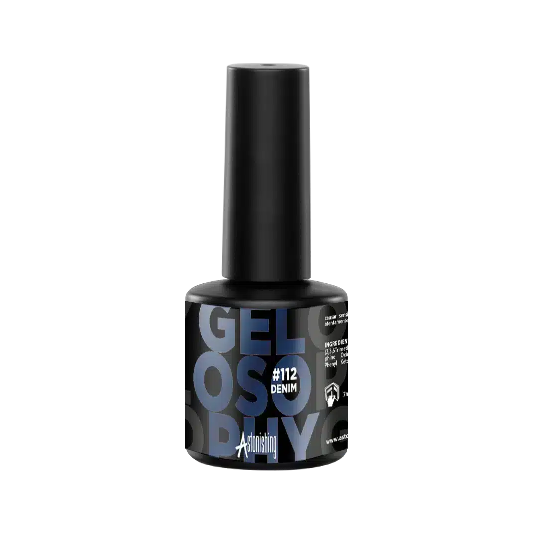 Astonishing Gelosophy #112 Denim 15ml, denimblauwe gellak voor een stoere, langhoudende manicure