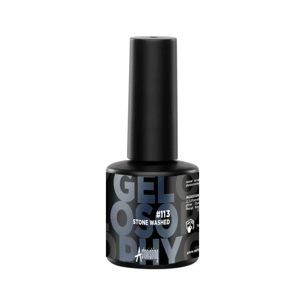 Astonishing Gelosophy #113 Stone Washed 15ml, vervaagd blauwe gellak voor een trendy manicure