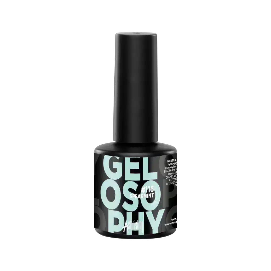 Astonishing Gelosophy #116 Spearmint 15ml, muntgroene gellak voor een frisse, langhoudende manicure
