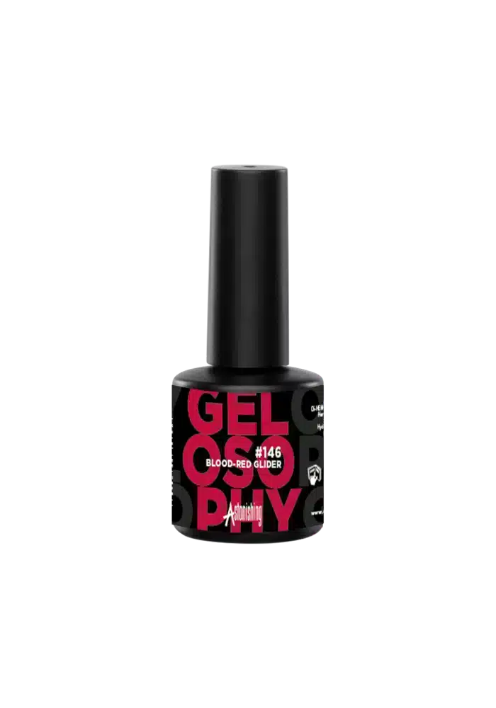 Astonishing Gelosophy #146 Blood-Red Glider gellak in 15ml flesje voor diepe rode nagels