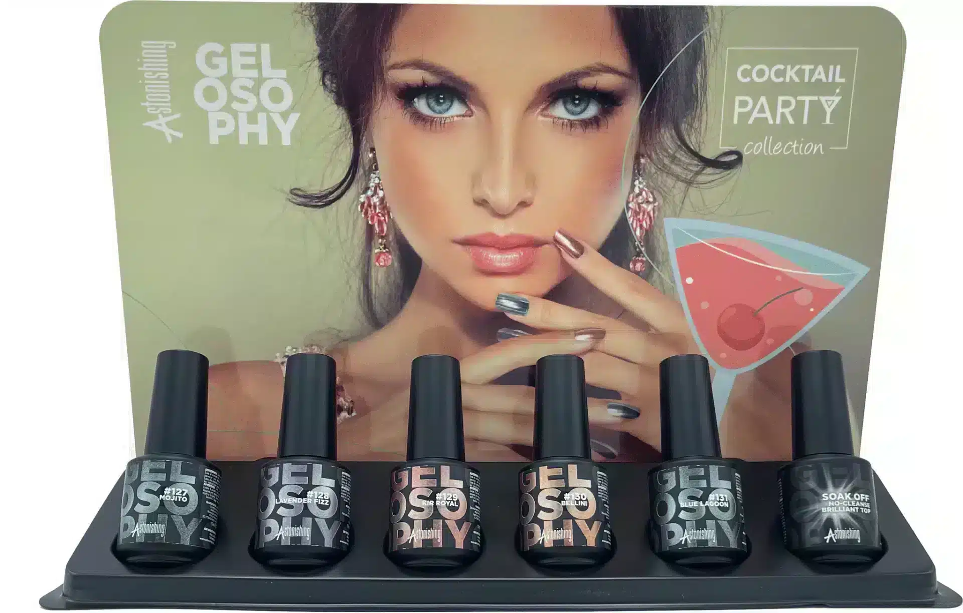 Astonishing Gelosophy Cocktail Party Collection, set kleurrijke gellakken voor een feestelijke manicure