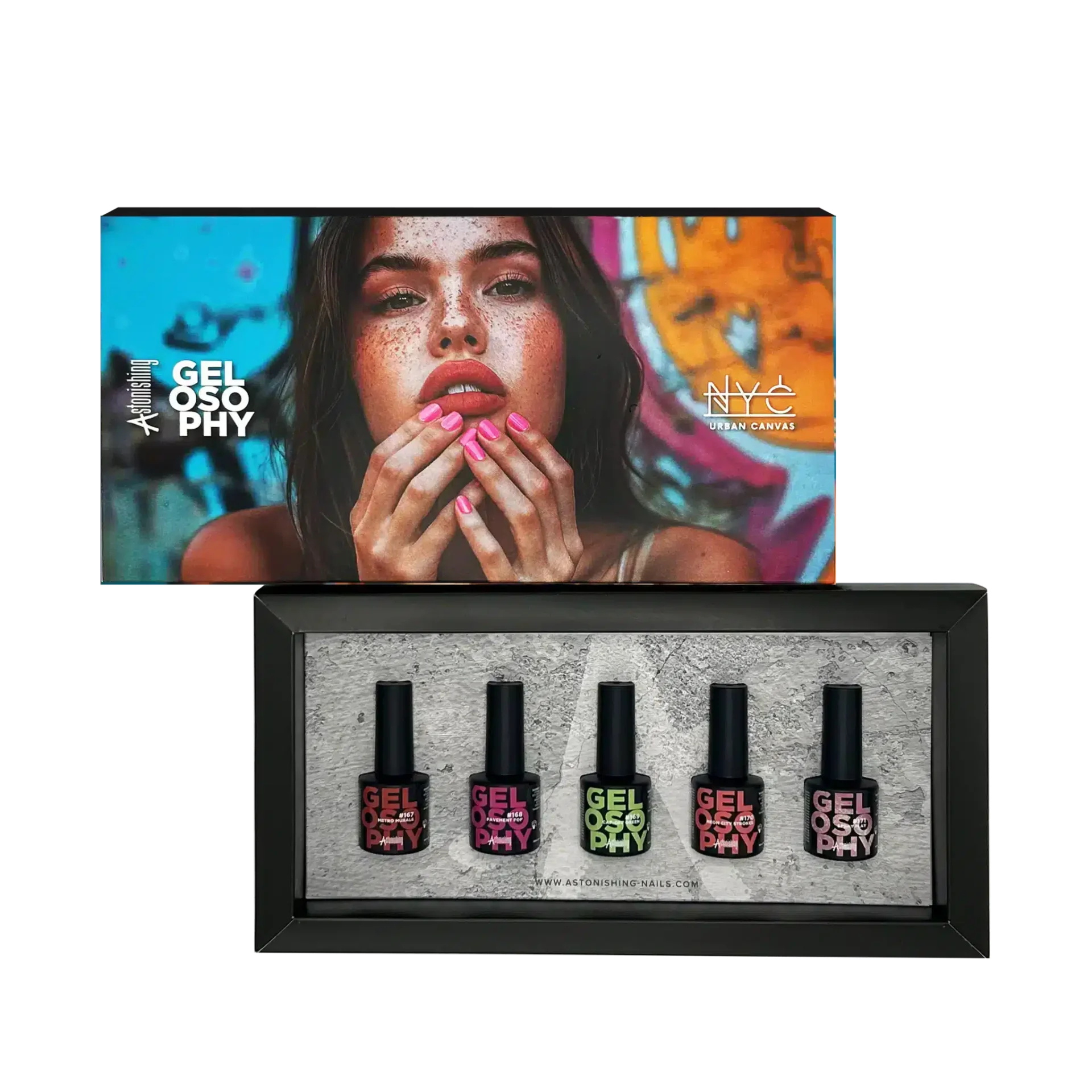 Urban Canvas Collection Kit met 5 Astonishing Gelosophy gellakken van 7 ml voor een complete set