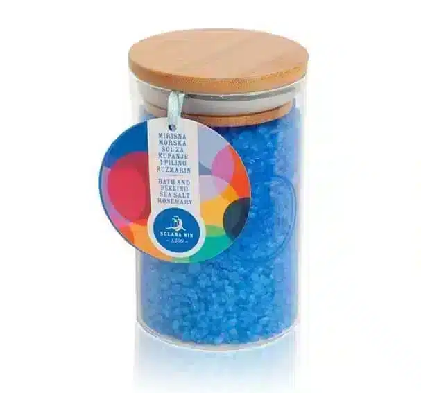 Bad- en peelingzout met geur Zeebries, 280gr voor een verfrissend en ontspannend bad