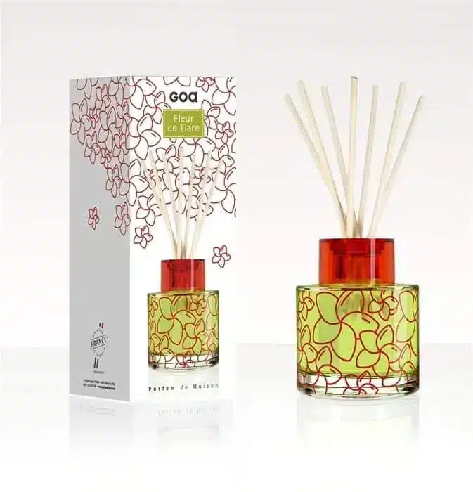 Goatier Intemporel geurdiffuser van 200 ml met de nieuwe geur Fleur de Tiaré voor in huis