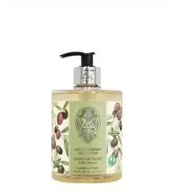 Vloeibare handzeep 500 ml Olive Flowers, verzorgende handzeep met zachte bloemengeur