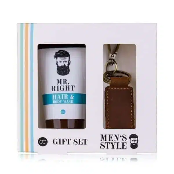 Men's Style badset met 100ml hair & body wash en sleutelhanger als cadeau voor heren