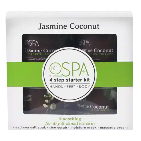 BCL Spa Starter Kit Jasmine + Coconut met 4 x 16 oz voor een complete voetverzorging thuis