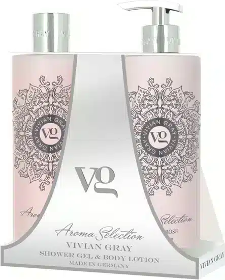Aroma Selection Lotus & Rose set with shower gel and body lotion of 500 ml each with a floral scent
