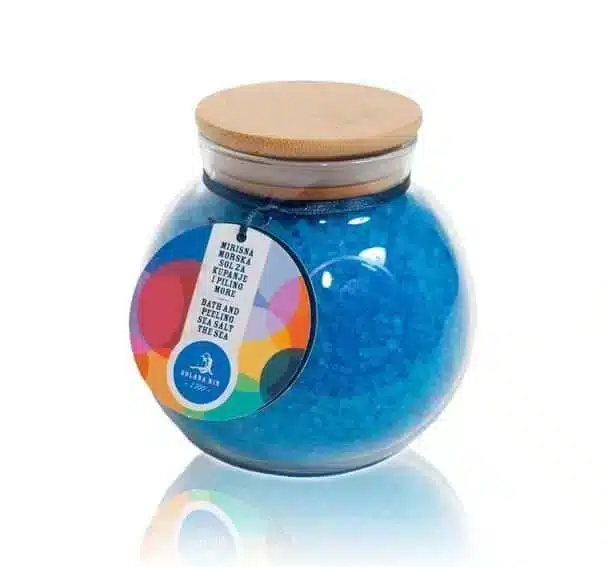 Bath and peeling salt with Sea Breeze scent, 600gr bulk pack for a relaxing bath