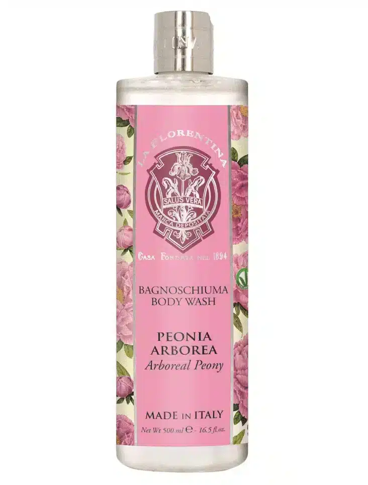 Body wash and bath foam 500 ml Peony Arborea, nourishing bath with a floral peony scent