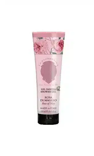 Nourishing 250 ml shower gel with the floral scent of May rose for a fresh shower experience