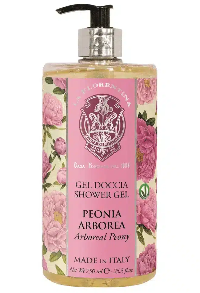 Peony Arboreal shower gel of 750 ml with a delicate peony scent for a nourishing shower