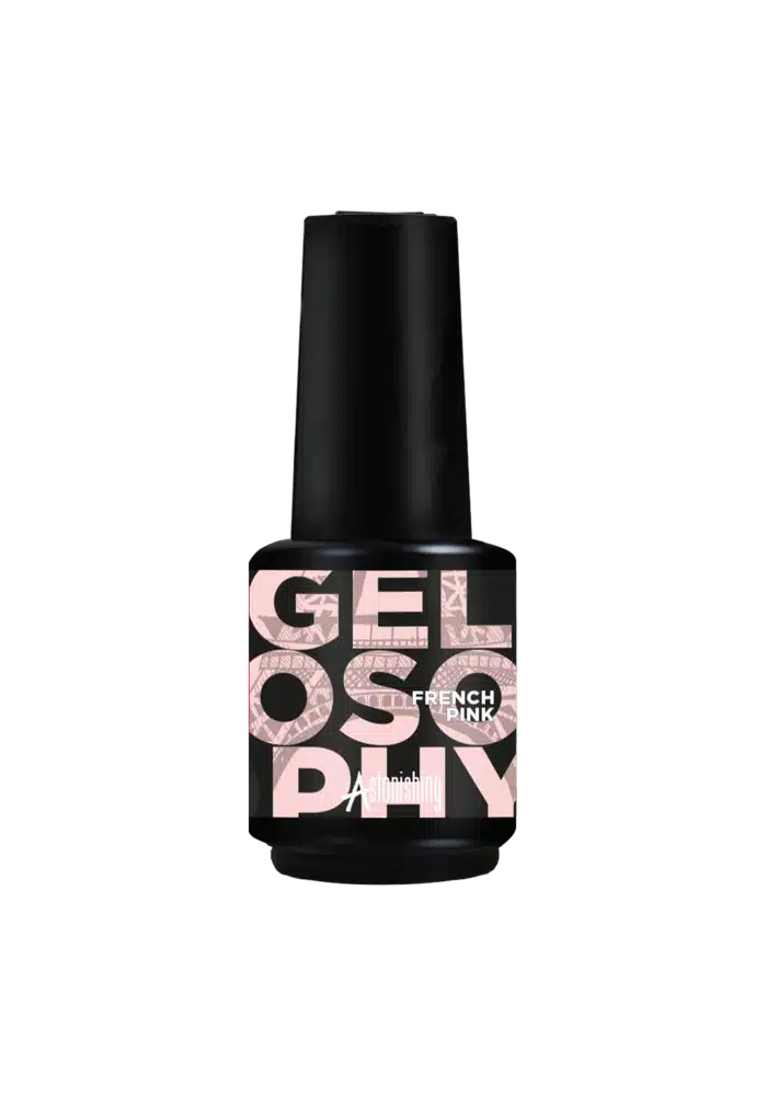Gelosophy French Pink gellak in zacht roze voor een natuurlijke French manicure, 15ml