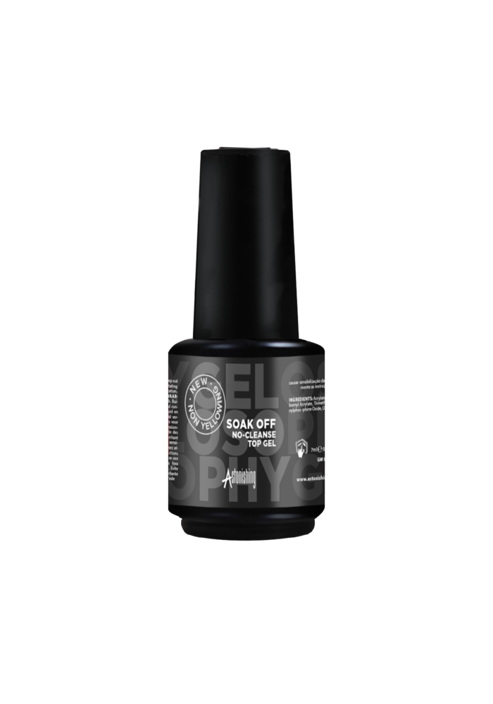 Astonishing Gelosophy Soak Off No Clease Top Gel Non Yellowing 15ml zonder plaklaag