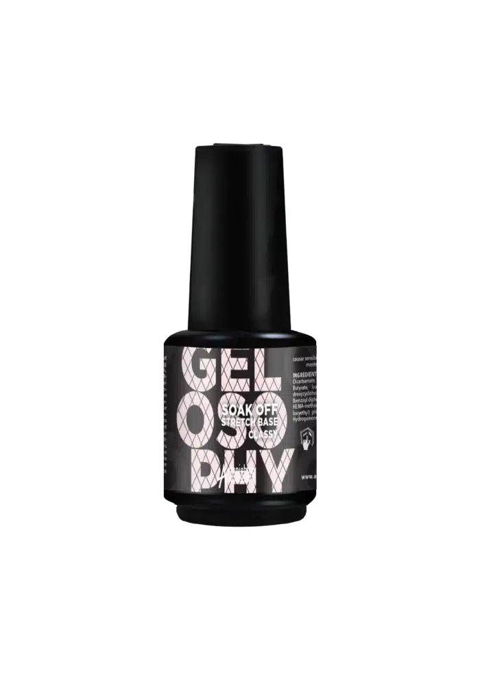 Astonishing Gelosophy Soak Off Stretch Base Classy rubber base in verfijnde tint, 15ml flesje