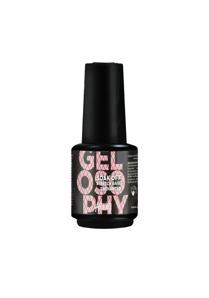 Astonishing Gelosophy Soak Off Stretch Base Enchanted rubber base in subtiele tint, 15ml flesje