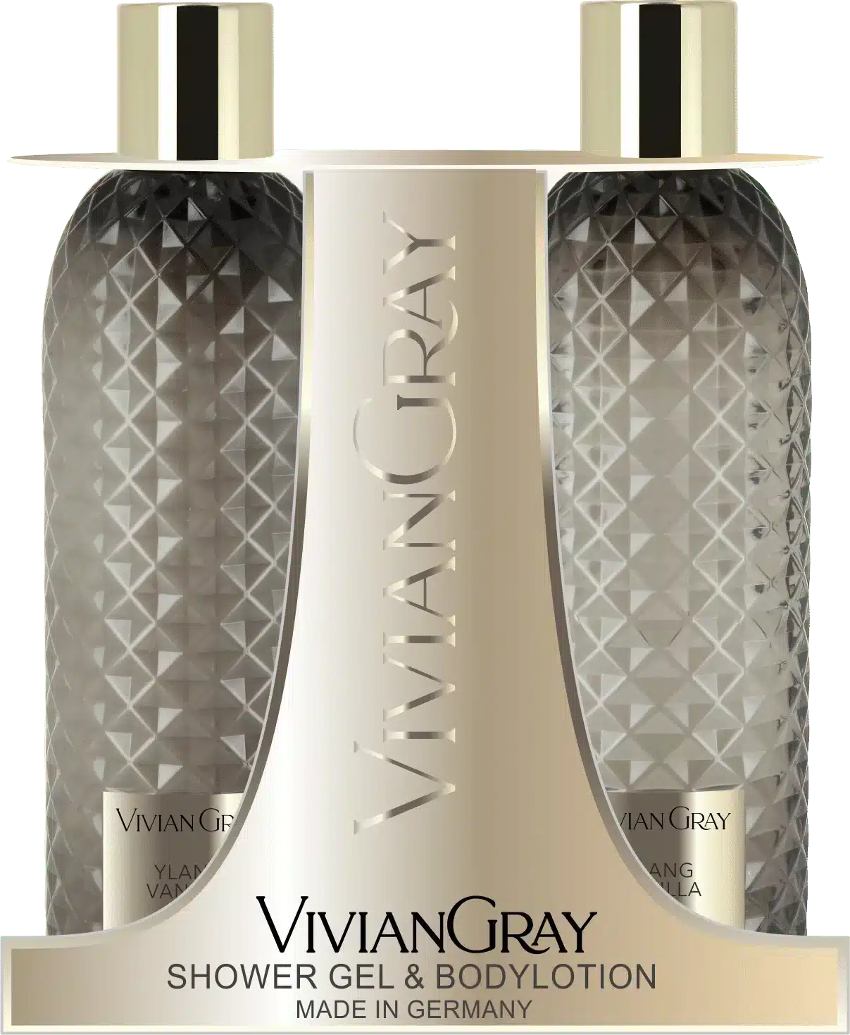 Gemstone Grey gift set with shower gel and body lotion, 2x300ml for cared-for skin