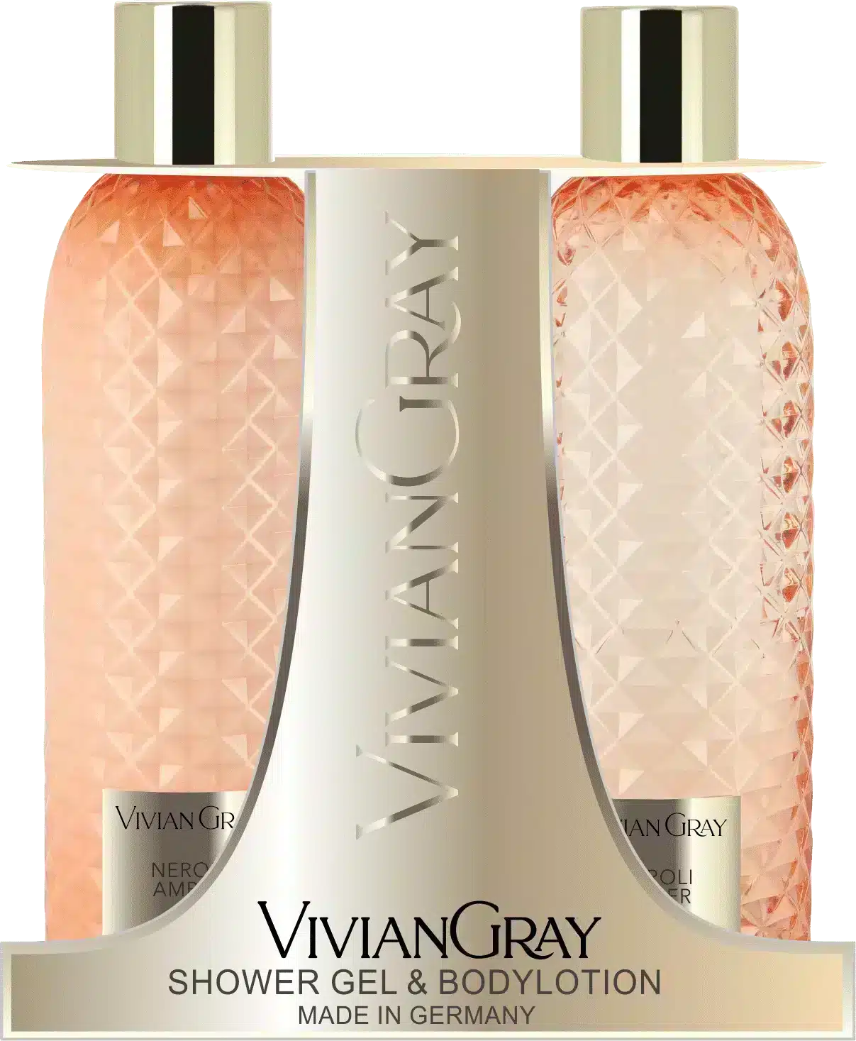 Gemstone Orange gift set with shower gel and body lotion, 2x300ml for cared-for skin