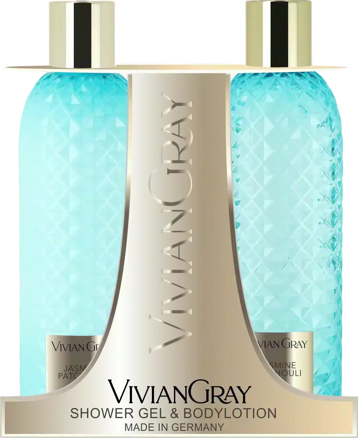 Gemstone Turquoise gift set with shower gel and body lotion, 2x300ml for cared-for skin