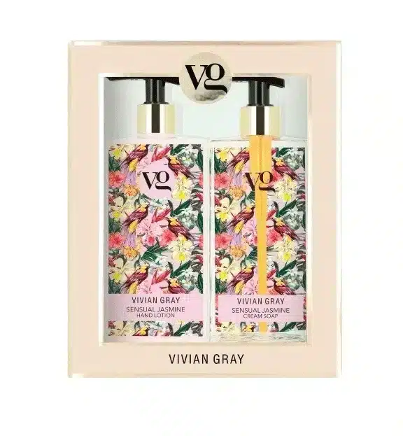 Sensual Jasmine set with shower gel and body lotion of 350 ml each with a sultry, seductive jasmine scent