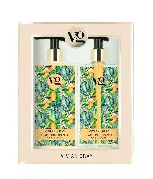 Sparkling Orange set with hand soap and hand lotion of 350 ml each for fresh, cared-for hands