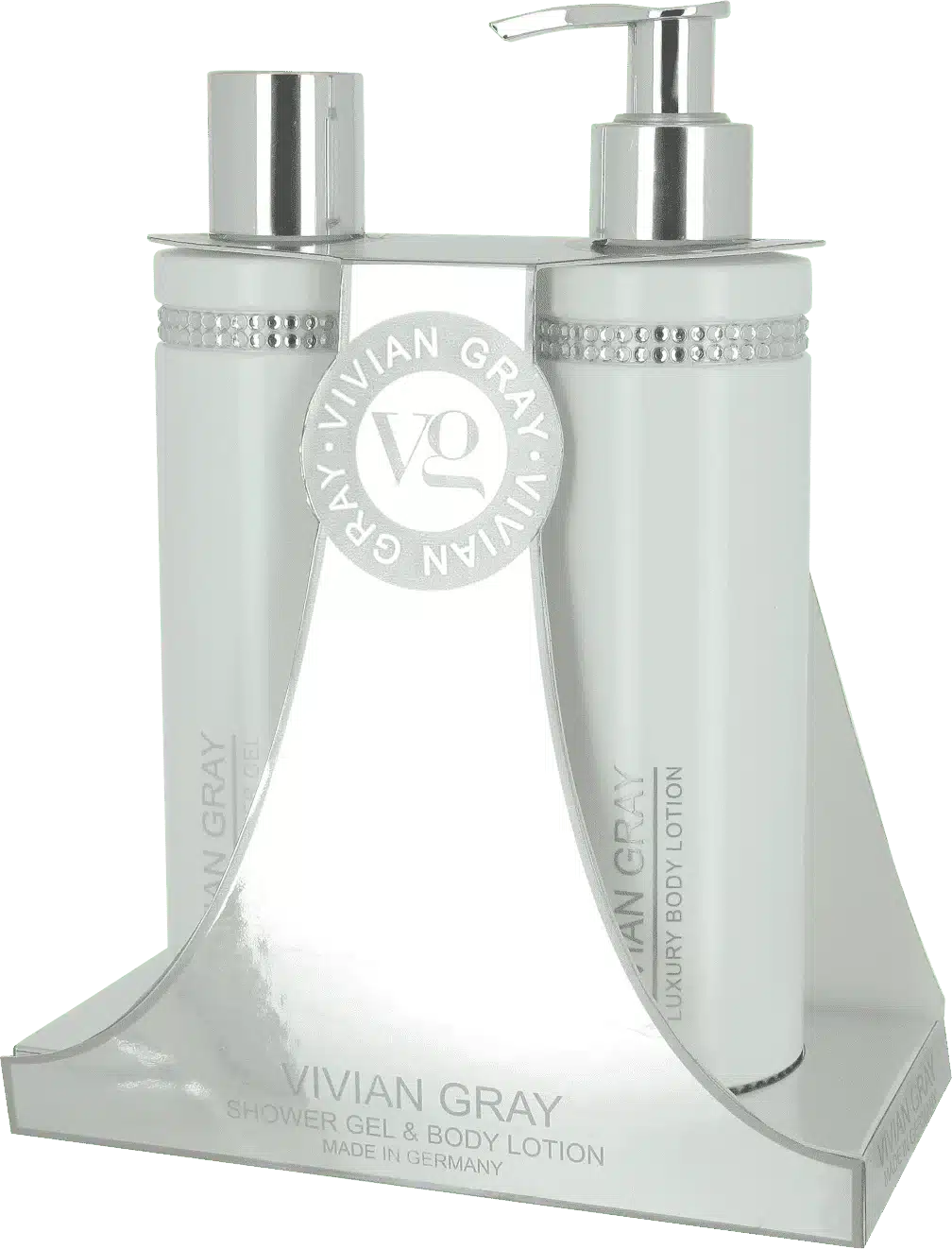 White Crystals set with shower gel and body lotion of 250 ml each for complete body care