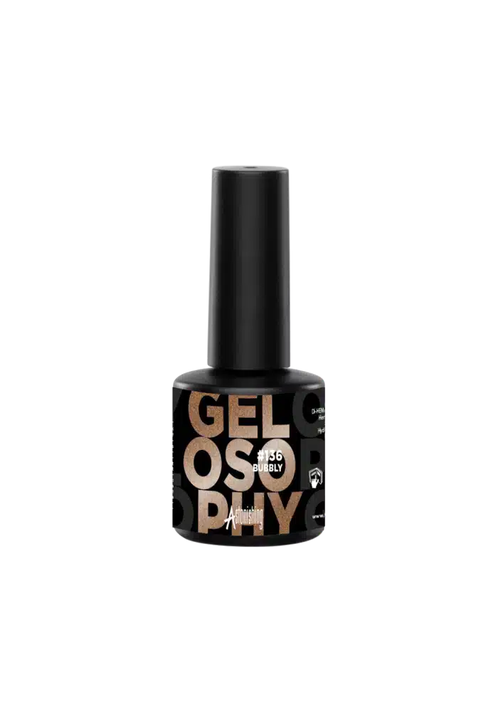 Astonishing Gelosophy #136 Bubbly gellak met sprankelende glans, flesje van 15 ml