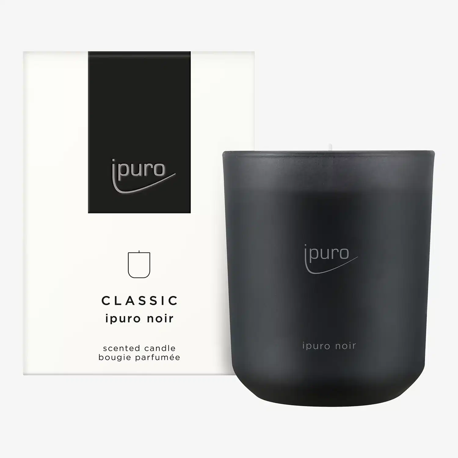 ipuro Classic Noir geurkaars van 270g voor een elegante en stijlvolle sfeer thuis