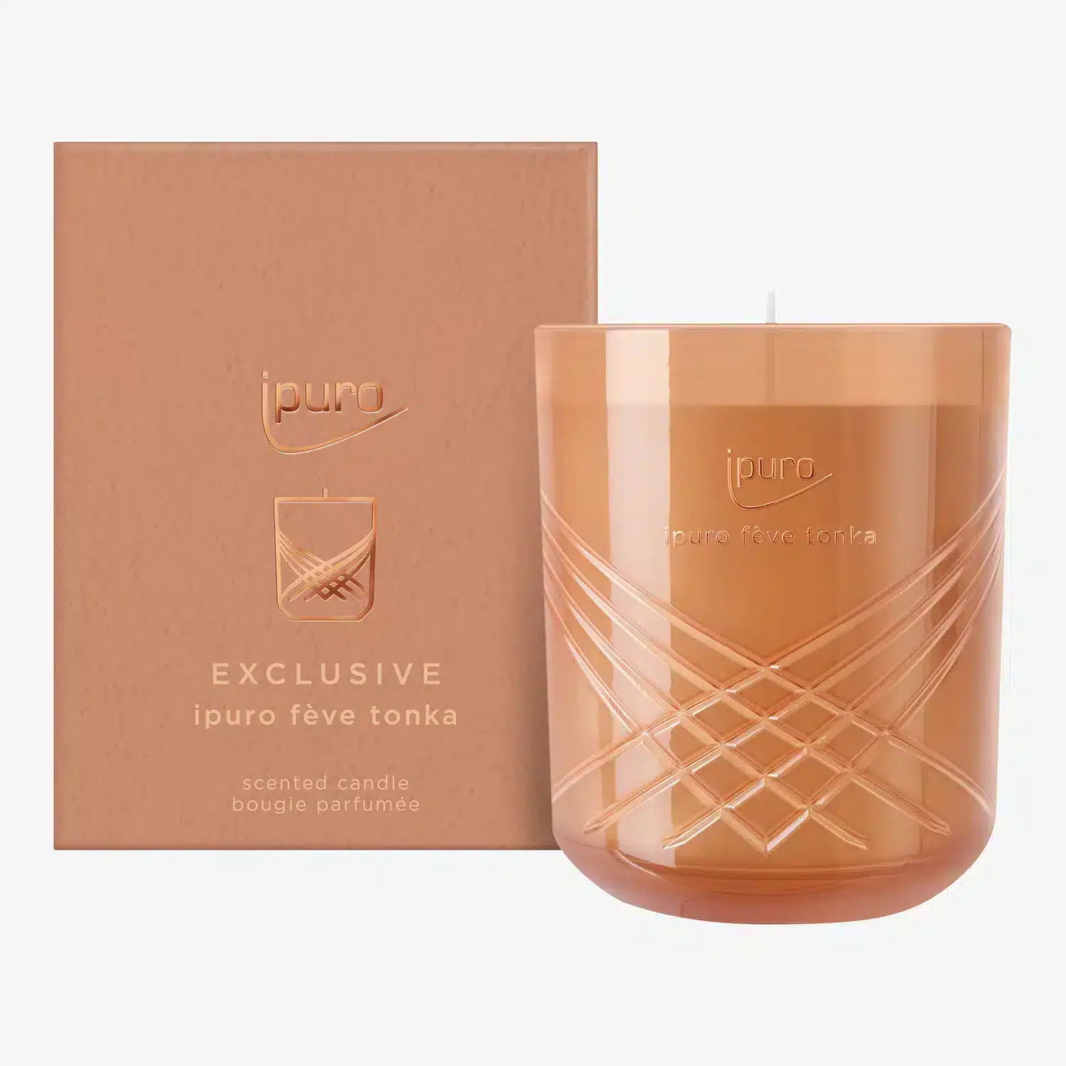 ipuro Exclusive Fève Tonka geurkaars 270 g voor een warme en zoete geur in huis