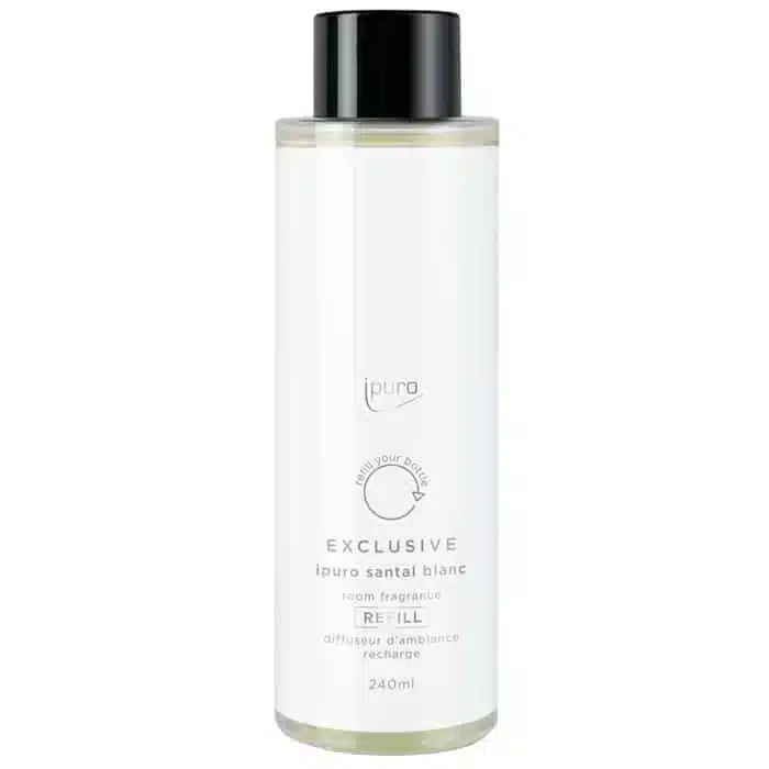 ipuro Exclusive Santal Blanc refill 240 ml for a warm woody fragrance at home
