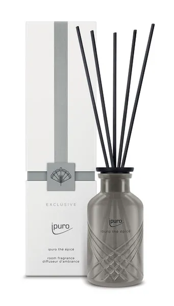 ipuro Exclusive thé epicé geurverspreider van 240ml met geurstokjes voor thuis