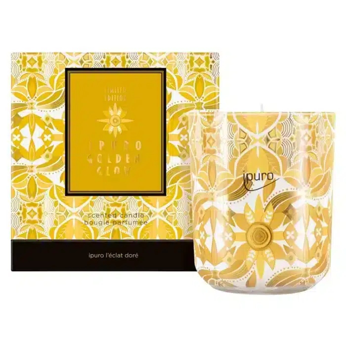Limited Edition Golden Glow scented candle 270g for a warm, atmospheric glow at home