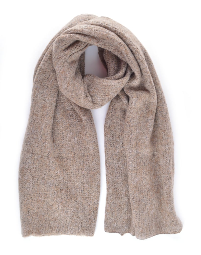 Grote sjaal in camel en khaki van 174 cm x 82 cm, warme en zachte sjaal voor koude dagen