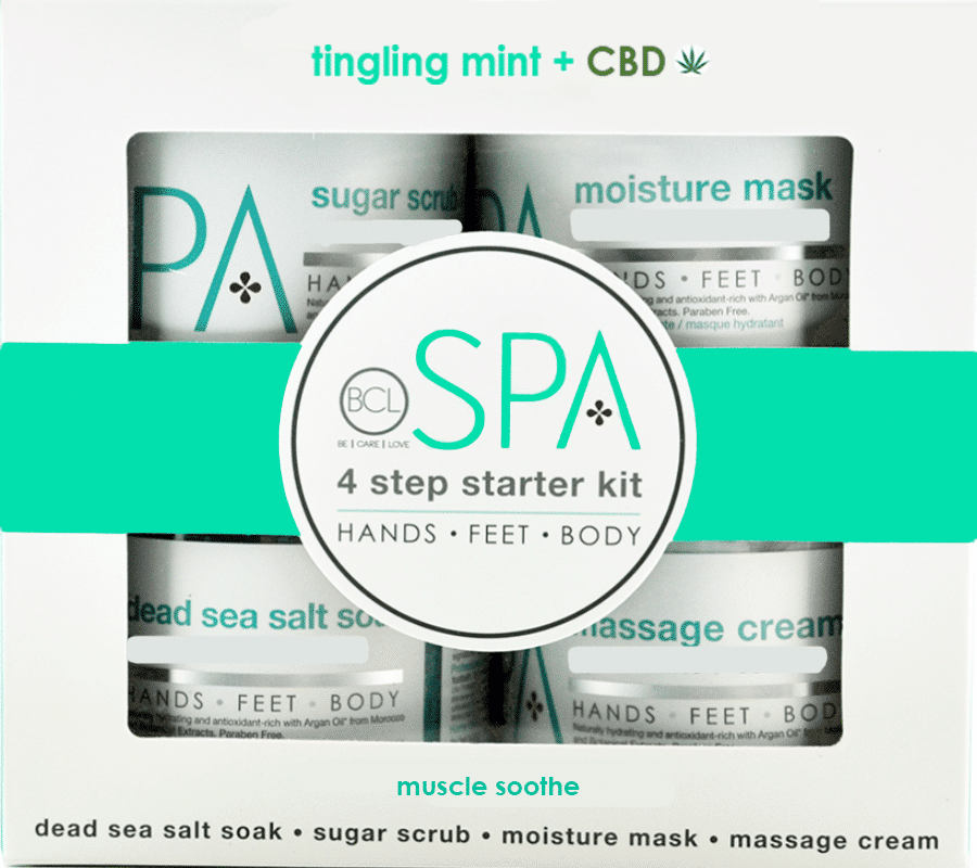 BCL Spa 4 Step Starter Kit met Tingling Mint en CBD voor een verzorgende spa-pedicure
