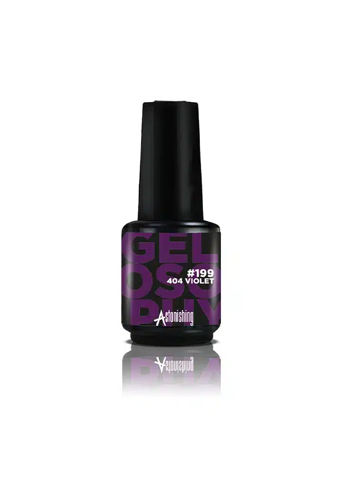 Astonishing Gelosophy #199 404 Violet 15ml gel nagellak in een levendige paarse tint