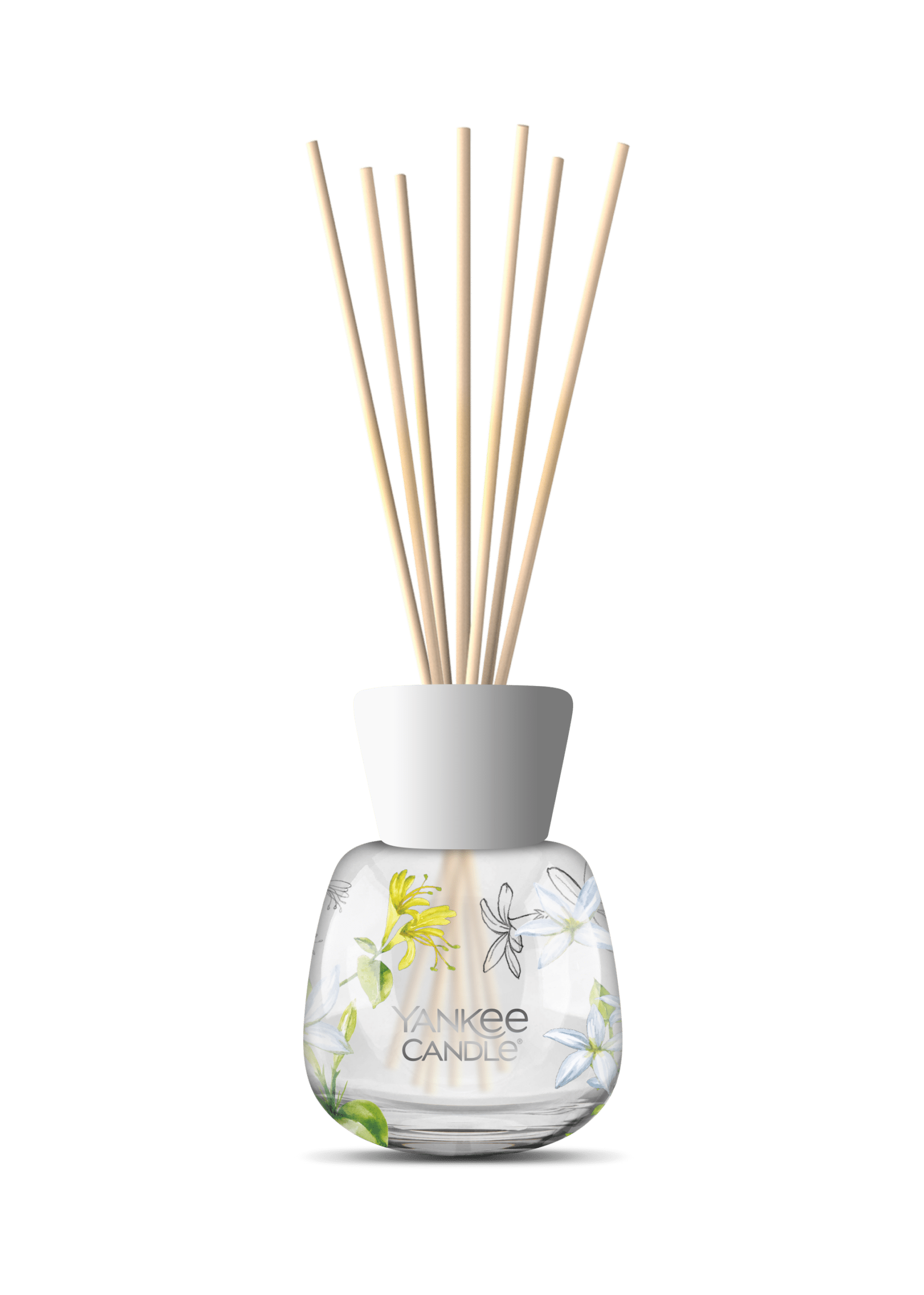 YC Midnight Jasmine Signature Reed Diffuser 100ml geurstokjes met bloemige jasmijngeur voor thuis