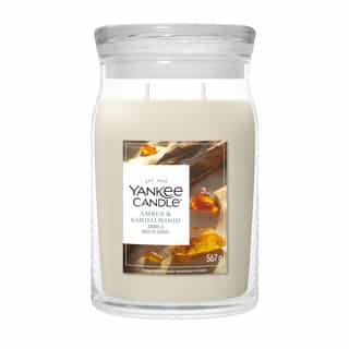 Yankee Candle Amber & Sandalwood Signature Large Jar in large glass jar