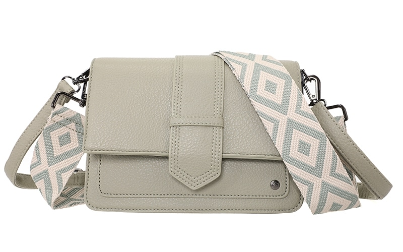 Rione shoulder bag in a fresh green shade with adjustable shoulder strap