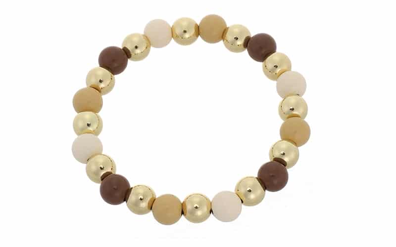 Julia damesarmband in ecru tint voor een subtiele en elegante uitstraling